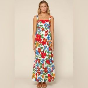 Size medium. Skies are Blue (worn 1 time). Maxi Dress